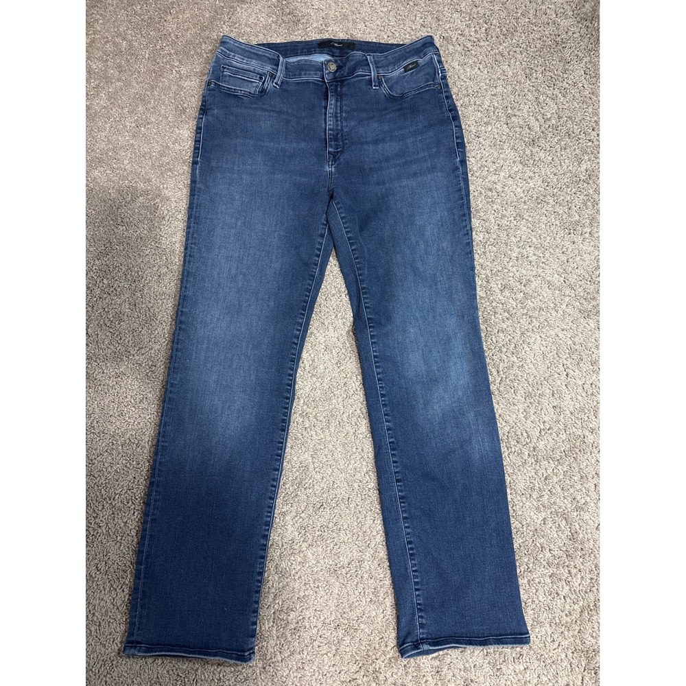Mavi Kathleen Slim Straight Leg Jeans Dark Wash Mid Rise Denim Womens 30/32